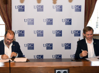 Imaxe do acto de sinatura do convenio coa USC