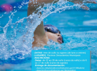 Cartel cursos natación agosto 2020 