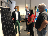 Imaxe da visita ao alumnado do programa integrado de Ames e Brión e do obradoiro RenovAmes-Brión III