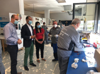 Imaxe da visita ao alumnado do programa integrado de Ames e Brión e do obradoiro RenovAmes-Brión III