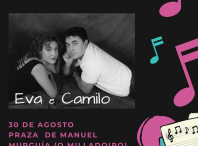 A praza de Manuel Murguía, no Milladoiro, acollerá un concerto do dúo Eva e Camilo