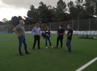 No campo de fútbol de Bertamiráns 