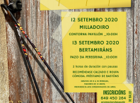 Cartel informativo do obradoiro de iniciación á marcha nórdica