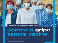 Cartaz da campaña de vacinación contra a gripe