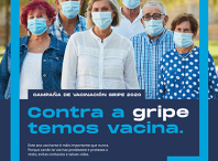 Cartaz da campaña de vacinación contra a gripe 