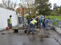 Obras no Centro de Formación de Aldea Nova