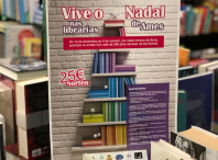 Imaxe do cartel da campaña Vive o Nadal nas librerias de Ames