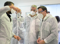 Imaxe da visita á empresa de nanotecnoloxía Nanogap