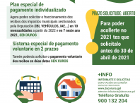 Cartaz da campaña informativa sobre a flexibilización no pago dos impostos municipais xestionados pola Deputación