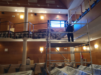 En marcha as obras de mellora da Casa da Cultura do Milladoiro, afectando á actividade do auditorio En marcha as obras de mellora da Casa da Cultura do Milladoiro, afectando á actividade do auditorio
