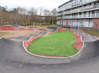 Imaxe da pista de “pump track” do Pedregal, en Bertamiráns