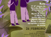 A Andaina Saudable de febreiro percorrerá a quinta e a sexta etapa do Xiro dos Montes