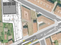 Plano do novo centro comercial de Gadisa en Bertamiráns