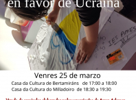 Cartel do mercado solidario en favor de Ucraína