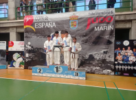 Os amesáns Iván Rial e Tiago Larramendi, ouro e prata nos campionatos galegos de judo cadete