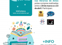 Catro librarías amesás participan no sorteo de 800 euros en vales organizado polas bibliotecas municipais