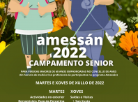 Cartaz do campamento sénior Amessán 2022