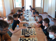 Unha vintena de persoas participaron no torneo de xadrez das festas da Peregrina
