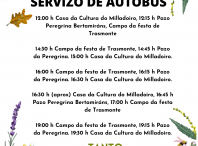 Información sobre o servizo de autobús da Feira do Monte