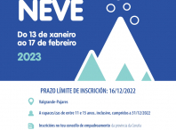 Cartaz da campaña de neve da Deputación da Coruña 2023