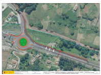 Plano do proxecto de novo acceso ao parque empresarial do Milladoiro