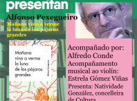 Alfonso Pexegueiro presenta mañá no Pazo da Peregrina a obra “Mañana vino verme la luna de los pájaros grandes”