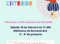 As bibliotecas de Ames organizan un obradoiro de Entroido o venres 10 e o sábado 18 de febreiro As bibliotecas de Ames organizan un obradoiro de Entroido o venres 10 e o sábado 18 de febreiro