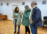 O alcalde e a concelleira de Cultura visitan as instalacións da Escola Municipal de Música de Ames