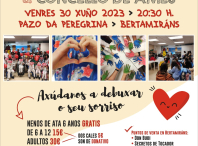 Cartaz da cea solidaria Obra Social Pediatría - Concello de Ames