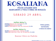 Ames, Brión, Dodro e Padrón programan unha saída da ruta “As Pegadas de Rosalía” para o sábado 29 de abril