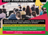 Cartel do programa Ames Emprega e Integra