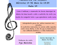 Cartaz da audición do alumnado da EMMA de violín