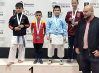 Xián Blanco no podio Xián Blanco no podio