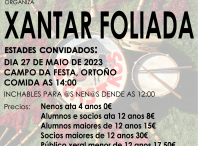 Cartaz do xantar - foliada organizado polos Castros