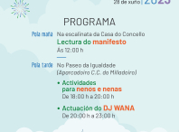 Cartaz das actividades do 28 de xuño