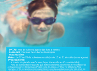 Cartaz dos cursos de natación do verán 2023 Cartaz dos cursos de natación do verán 2023