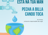 Cartaz sobre o consumo responsable de auga