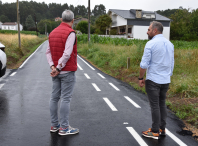 O alcalde de Ames, Blas García, e o concelleiro de Obras e Servizos Básicos, Gustavo Nieto, visitaron o lugar de Ventín