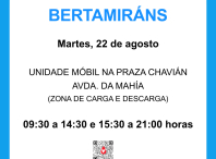 Cartaz da doazón o 22 de agosto en Bertamiráns