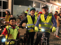 Imaxe da marcha ciclista nocturna da Semana da Mobilidade 2023