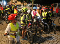 Imaxe da marcha ciclista nocturna da Semana da Mobilidade 2023