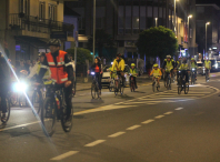 Imaxe da marcha ciclista nocturna da Semana da Mobilidade 2023