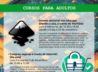 Cartaz dos cursos da aula CeMIT para os meses de novembro e decembro