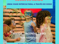 Cartaz da actividade Xogos do Mundo organizada pola Asociación de Migrantes de Galicia