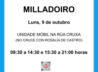 Cartaz da unidade móbil de doazón de sangue