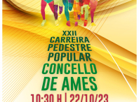 Cartaz da XXII edición da Carreira Pedestre Popular de Ames