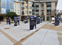 Imaxe da exposición que recolle o proceso de humanización da améndoa central de Bertamiráns