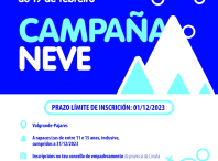 Cartaz da campaña de neve da Deputación da Coruña 2024
