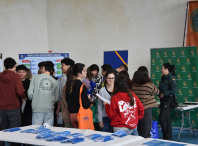 Imaxe da Feira das Profesións que se celebrou hoxe no IES do Milladoiro