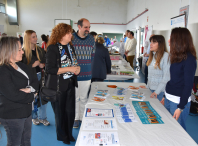 Imaxe da Feira das Profesións que se celebrou hoxe no IES do Milladoiro